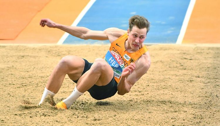 Silbermedaille für Max Heß im Dreisprung zur Hallen-EM 2025