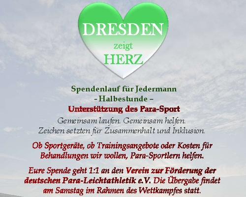 Dresden zeigt Herz für Inklusion - Spendenlauf